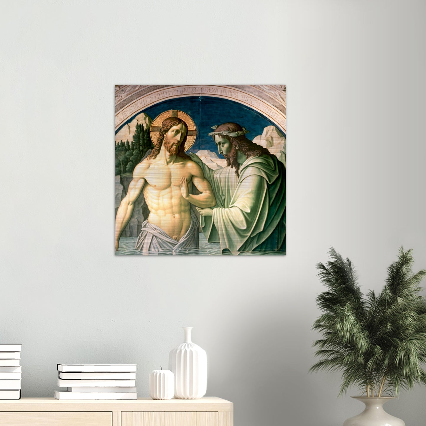 Baptism of the Lord ✠ Brushed Aluminum Icon