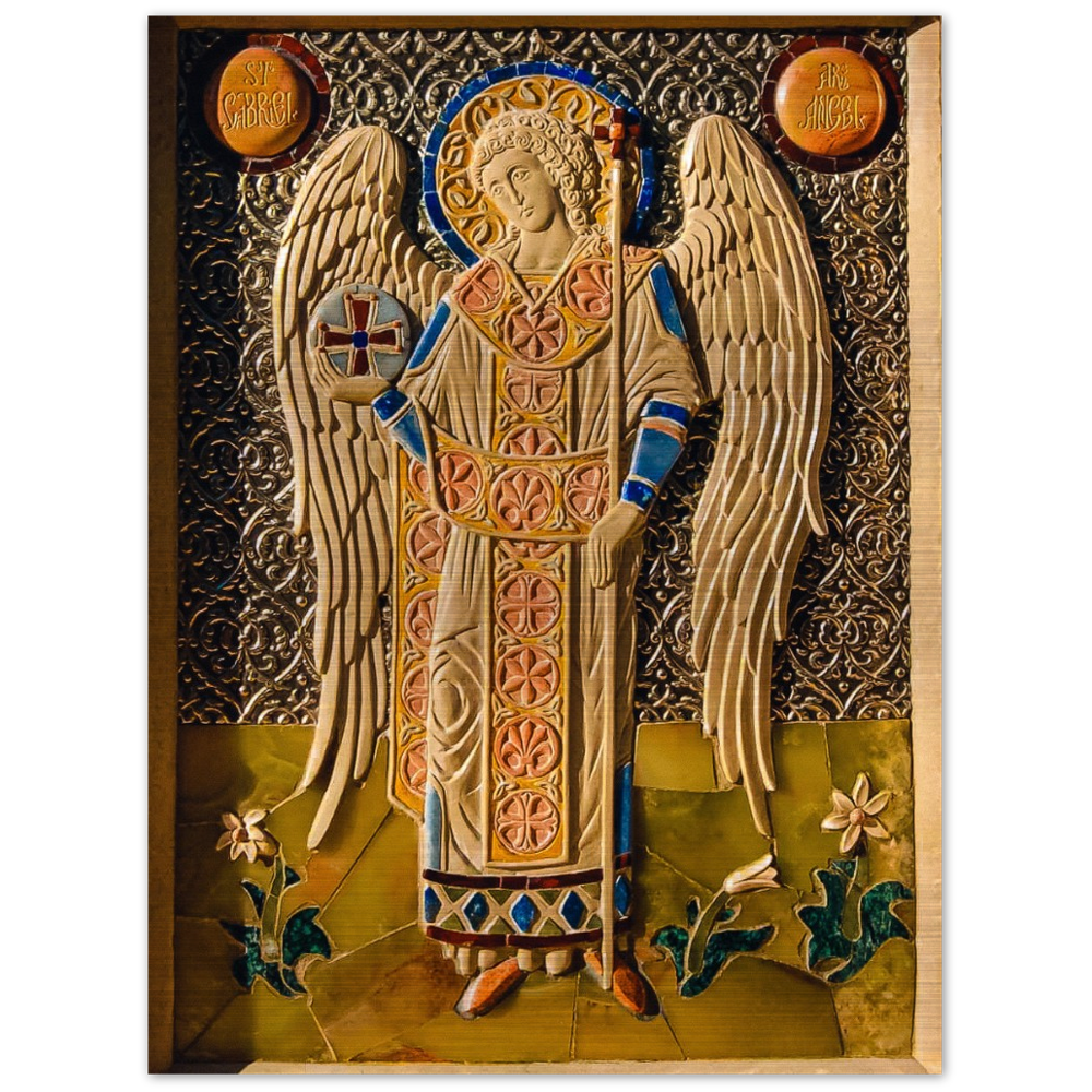 St. Michael, the Archangel ✠ Brushed #Aluminum #MetallicIcon #AluminumPrint