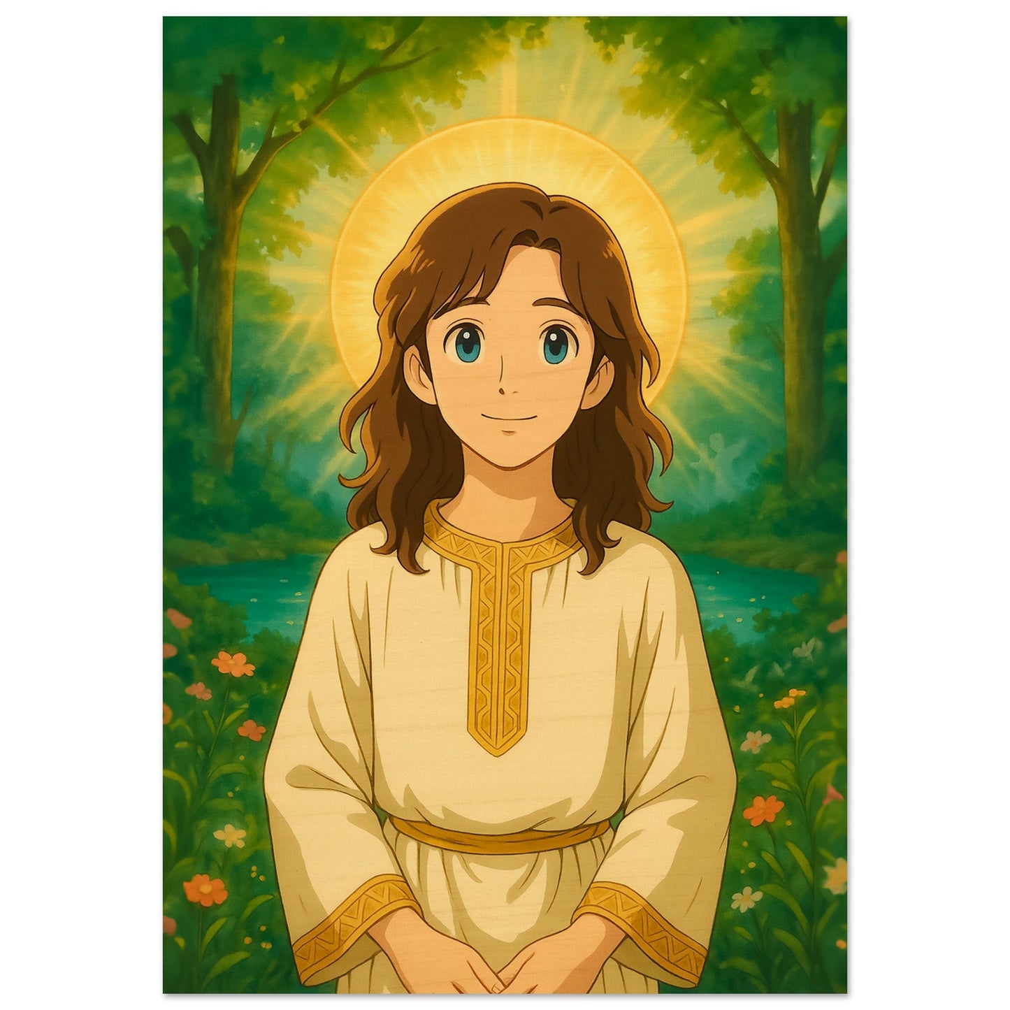 Pearl Print - Adolescent Jesus Print – Icon for Kids' Bedroom or Classroom