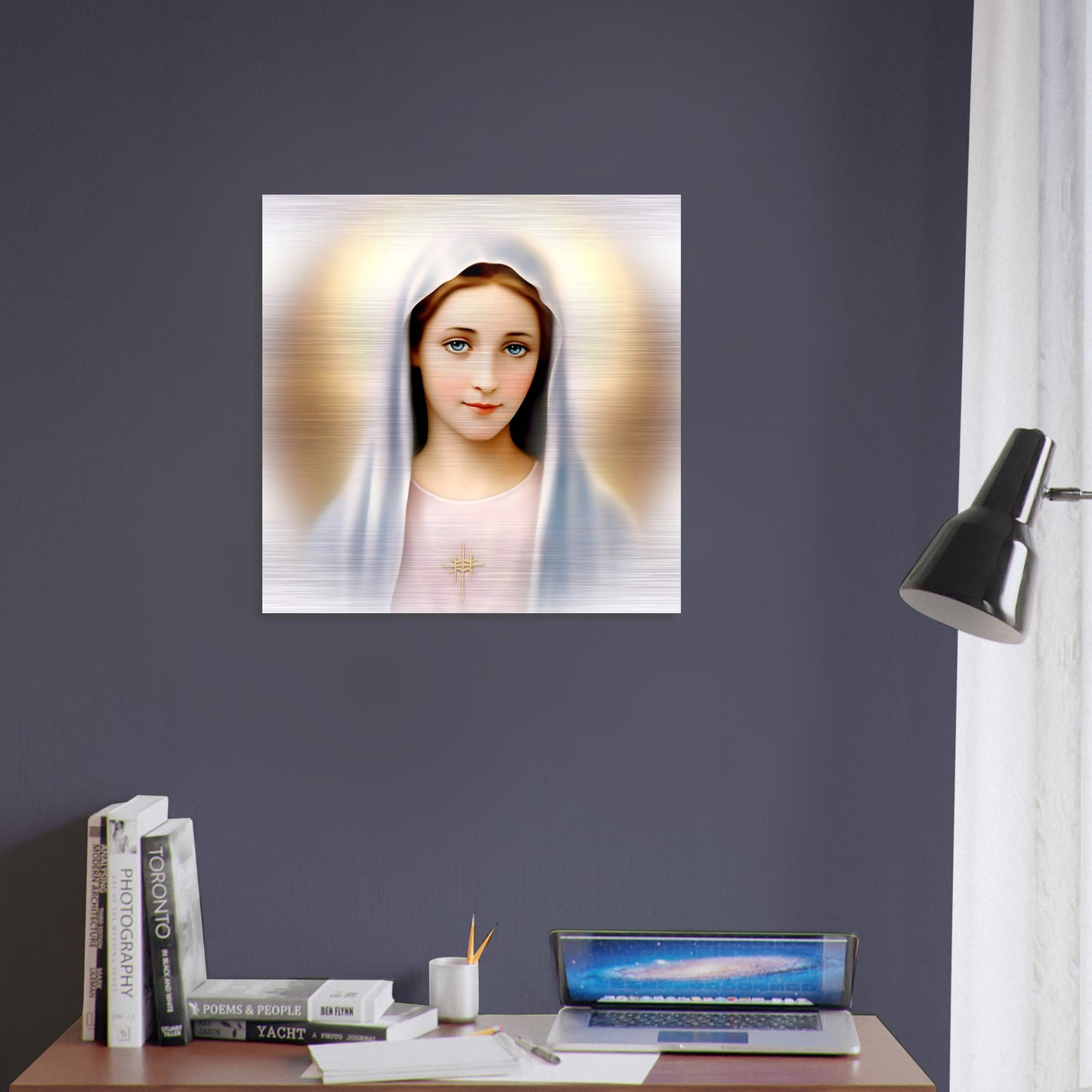 Our Lady of Tihaljina - Medjugorje Icon Brushed Aluminum