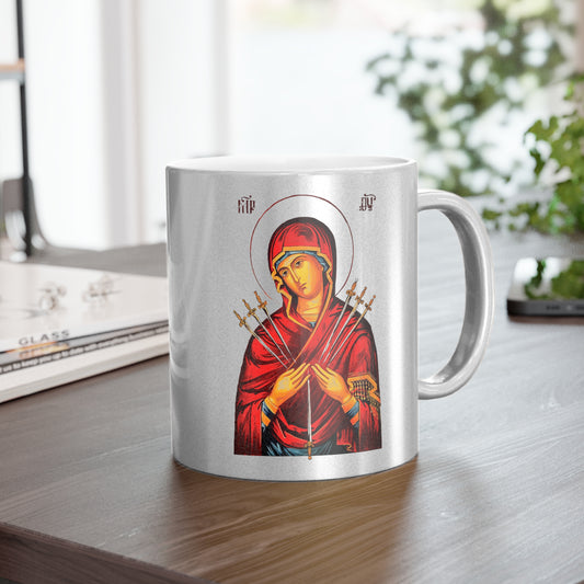 Our Mother Of Sorrows #MetallicMug (Silver / Gold)