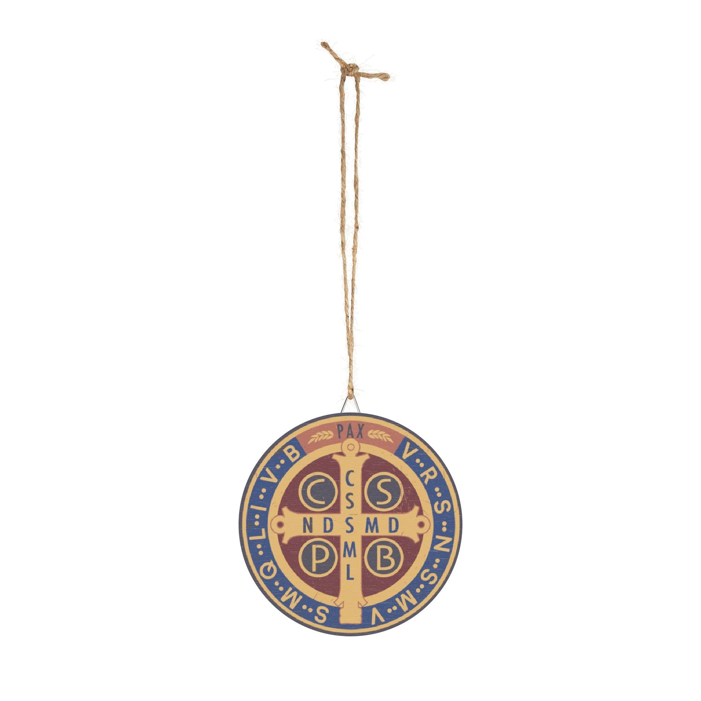 Medal of St. Benedict Wood Circular Icon
