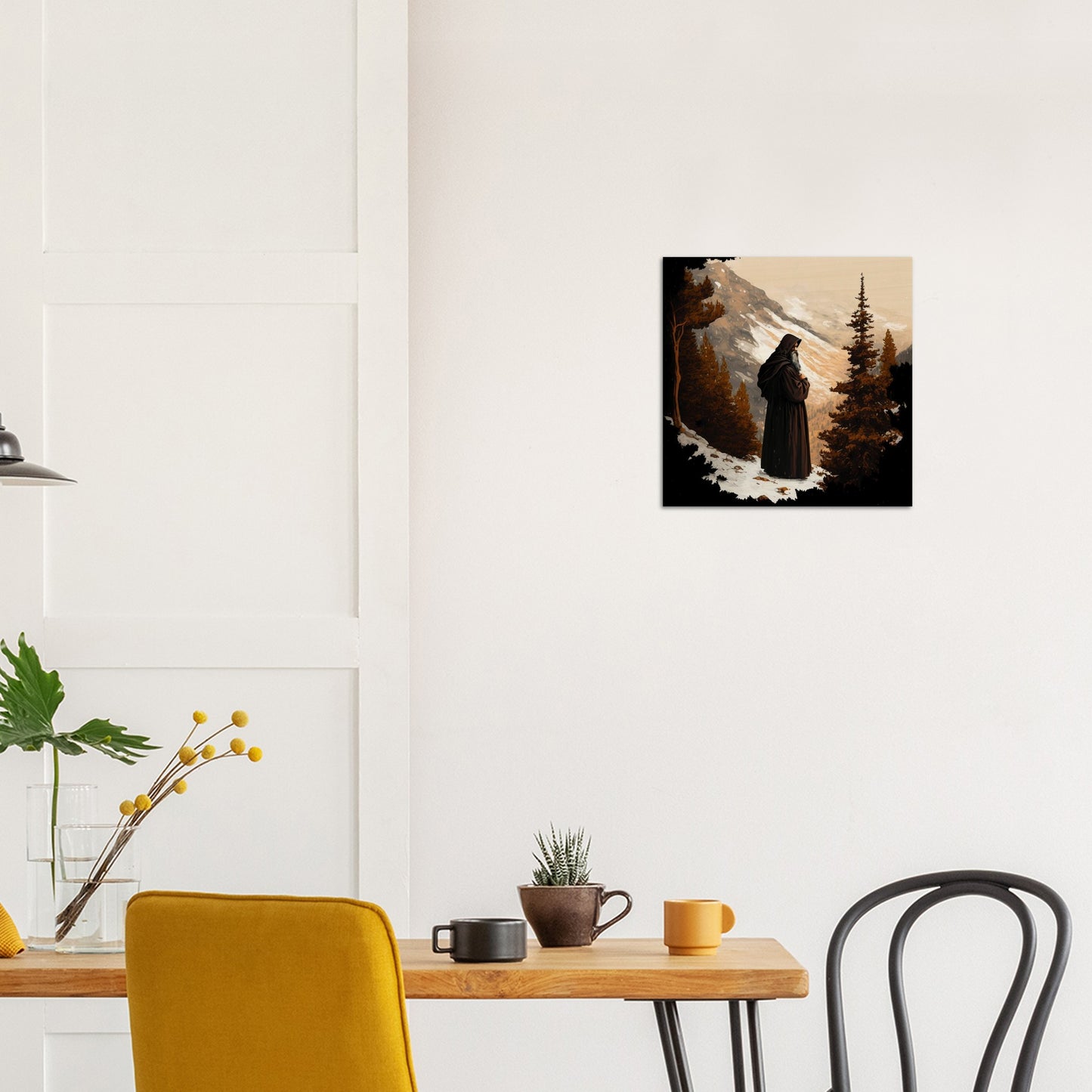 Miraculous Saint Charbel Maronite Monk Wood Icon