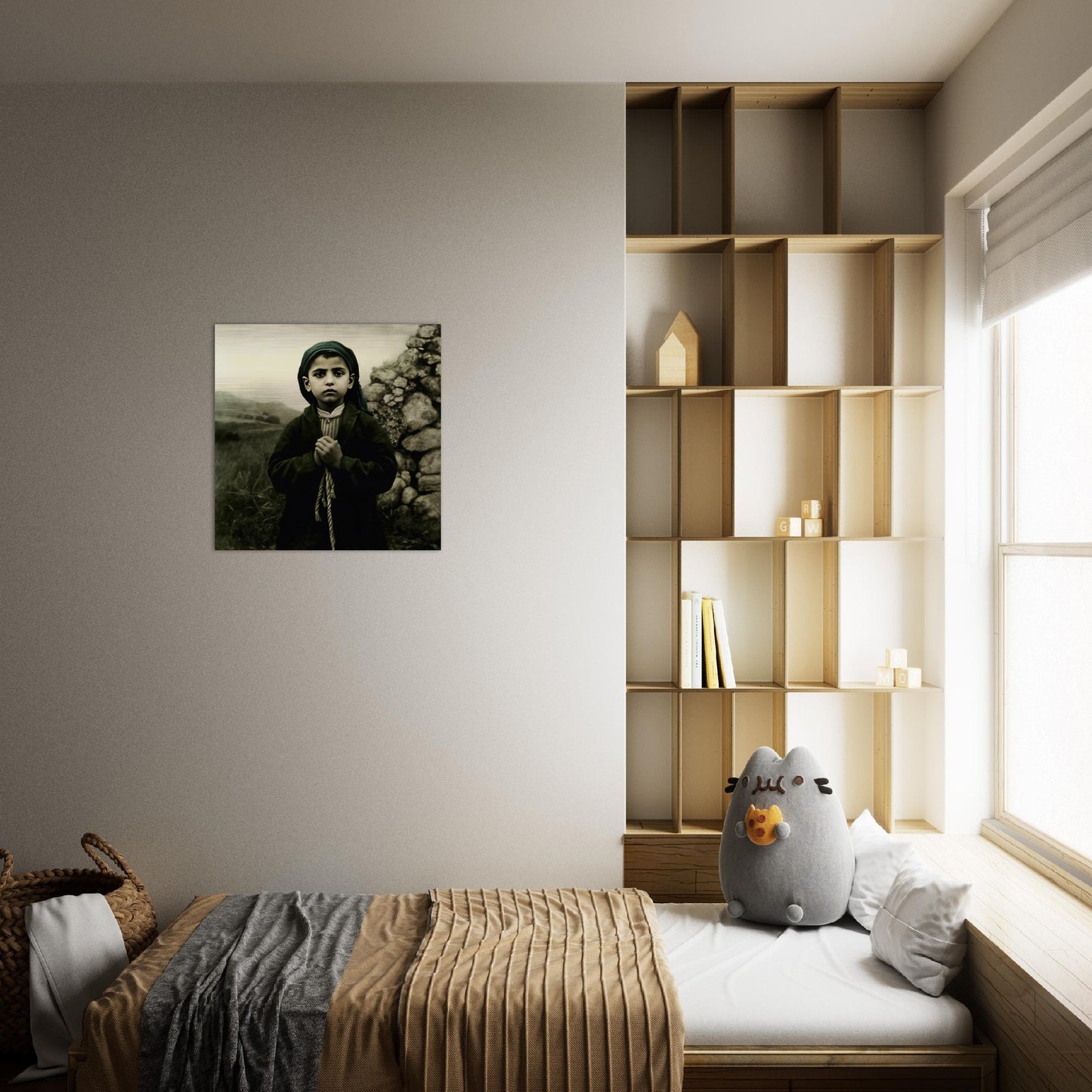 Saint Francisco Marto Icon Brushed Aluminum Shepard children of Fatima