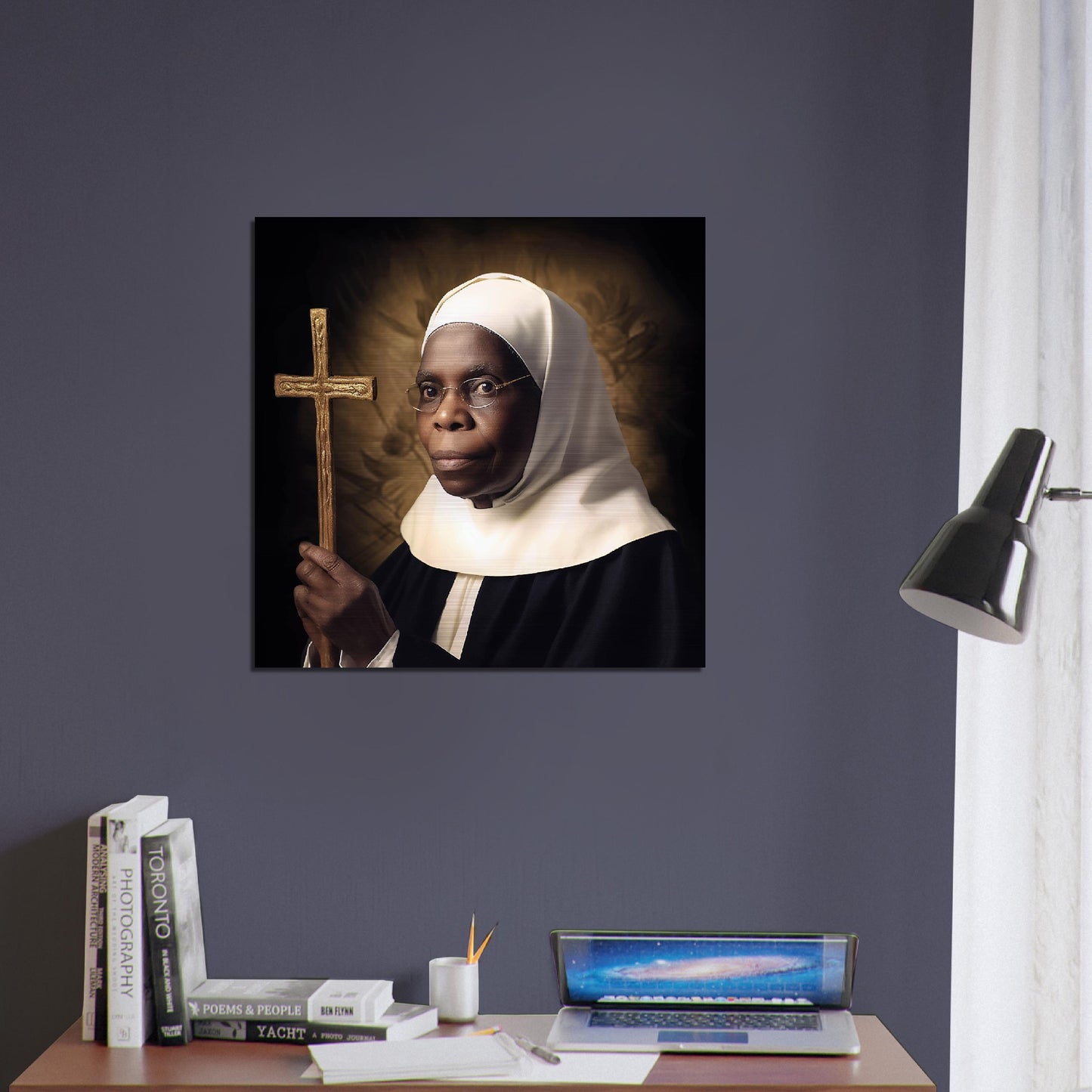 Sister Mary Wilhelmina Lancaster Brushed Aluminum Print