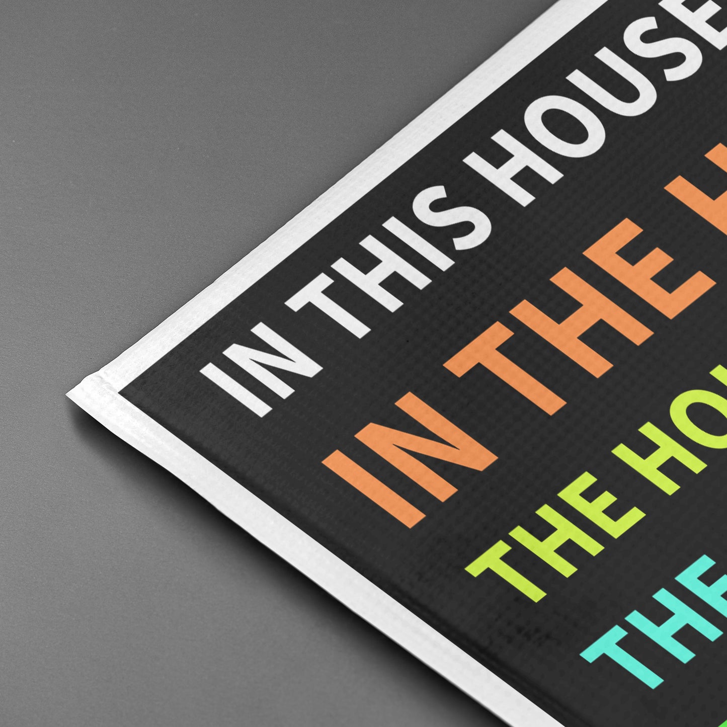Double Sided - In this house, we believe in the Holy Spirit + Anti-woke Yard Sign + Creed Church lawn garden yard signs 22x15 inches