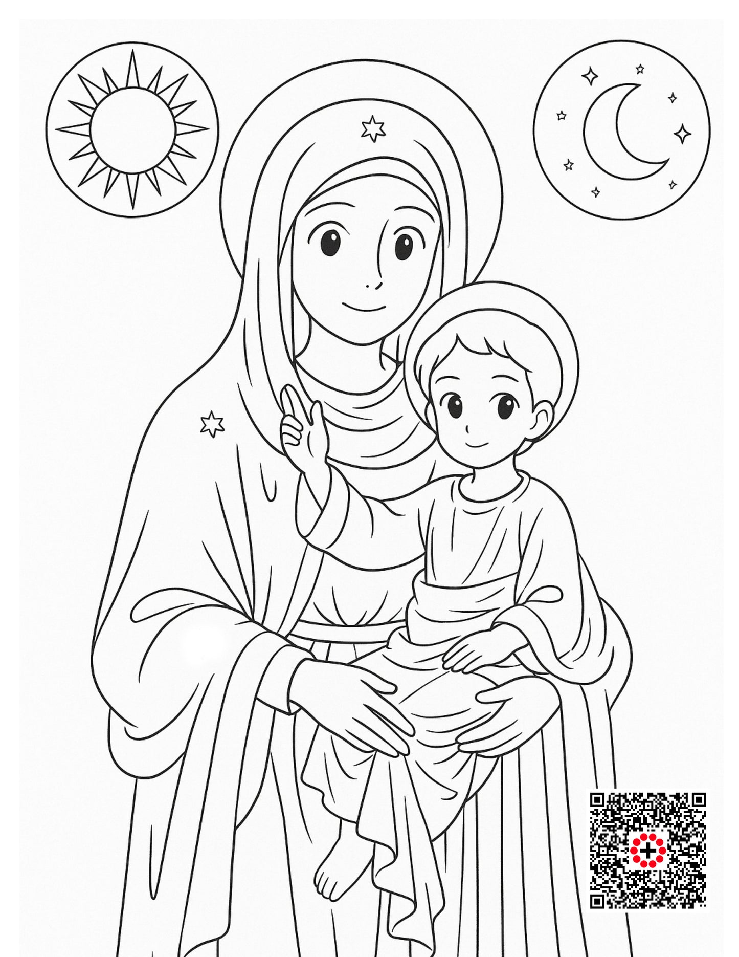 Our Lady of Elige Maronite Wood Icon –for Kids Bedroom or Classroom