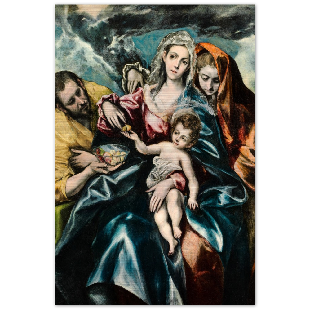 Holy Family with Mary Magdalen - Brushed Aluminum Print
