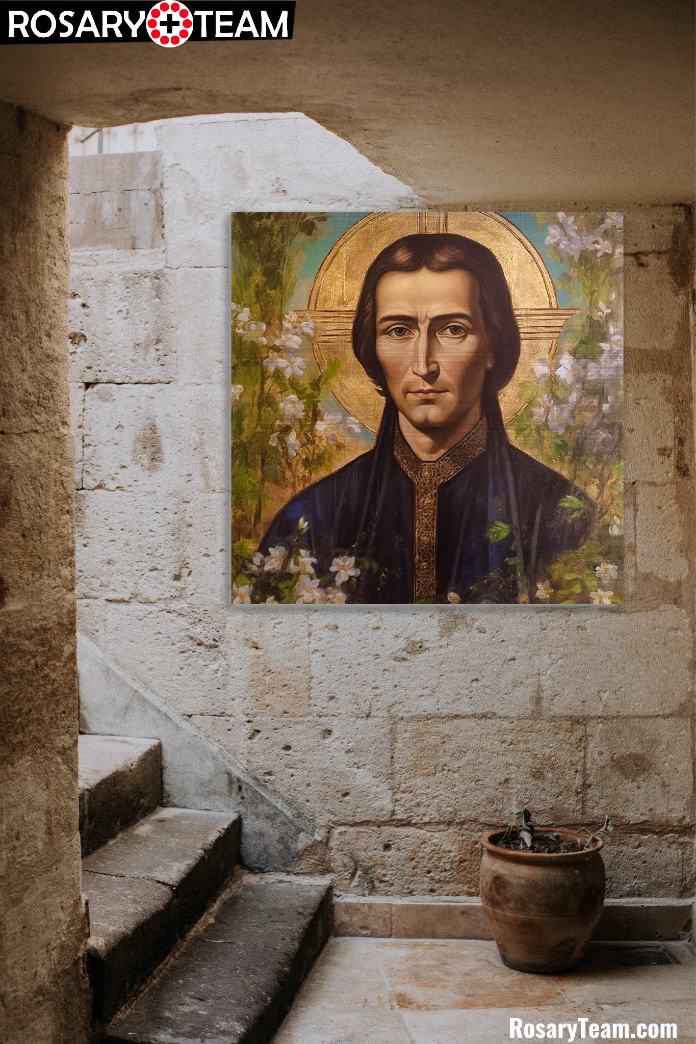 St Marcellin Champagnat Brushed Aluminum Icon