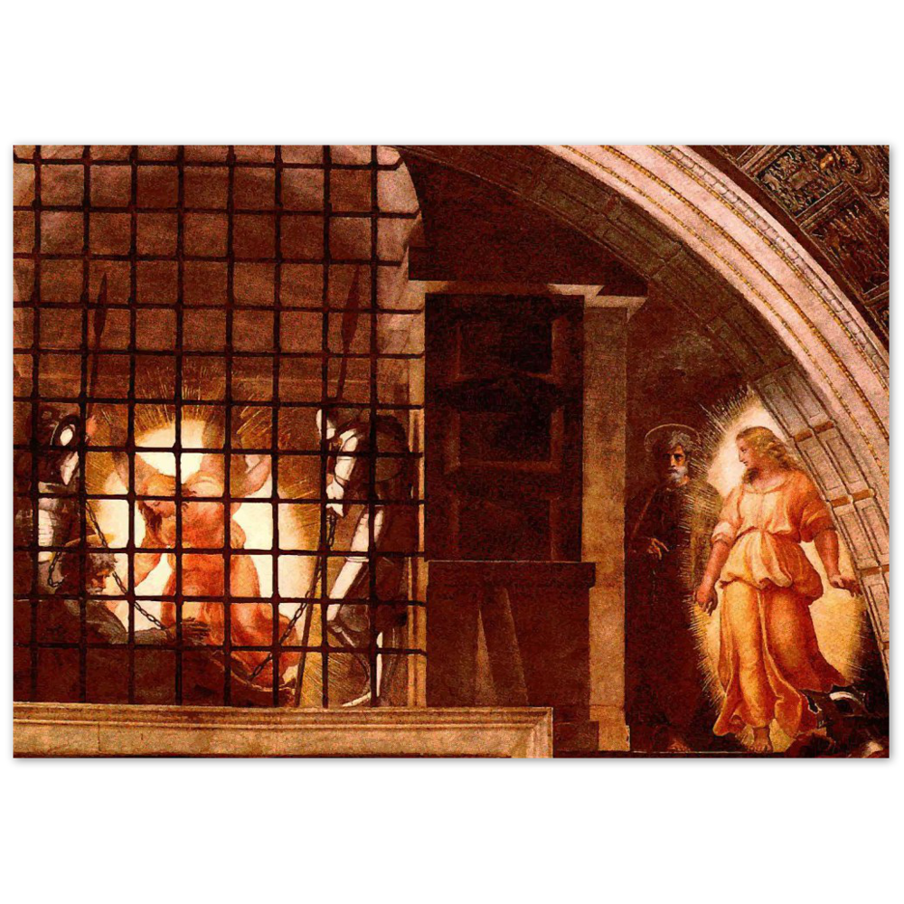 The Liberation of St. Peter, in the Stanza D'Eliodoro #AluminumPrint #MetallicIcon