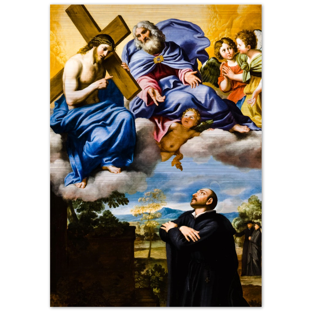 Saint Ignatius of Loyola's Vision - Brushed Aluminum Print