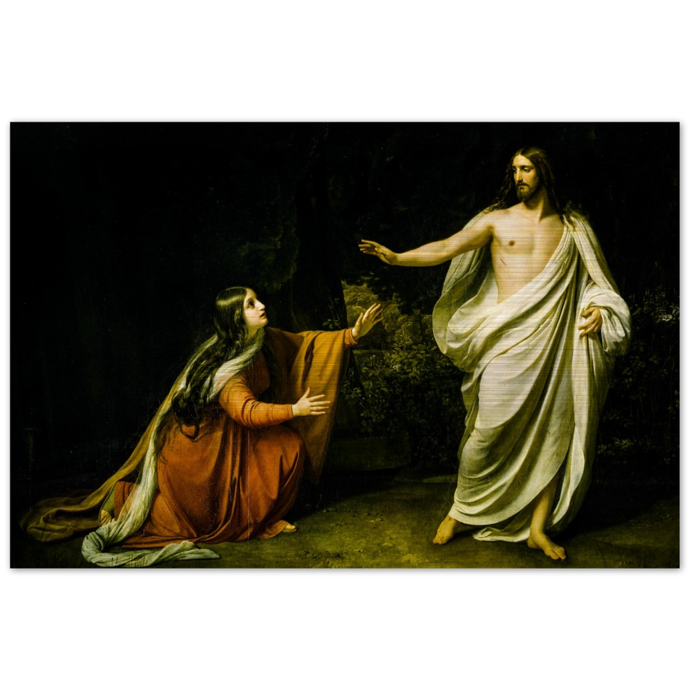 Christ's Appearance to St Mary Magdalene - Brushed Aluminum Print