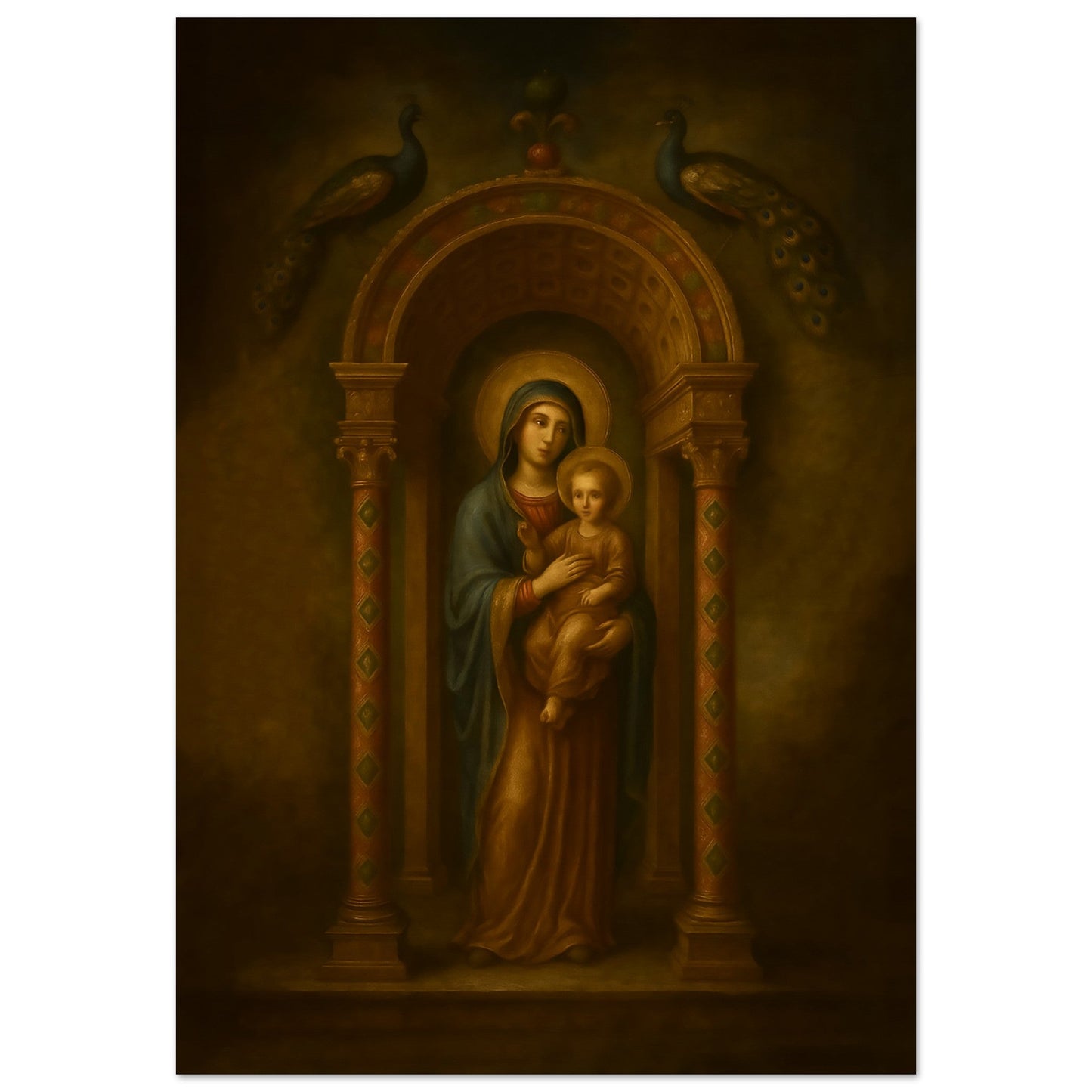 Pearl Print - Our Lady from the Rabbula Gospels – Icon