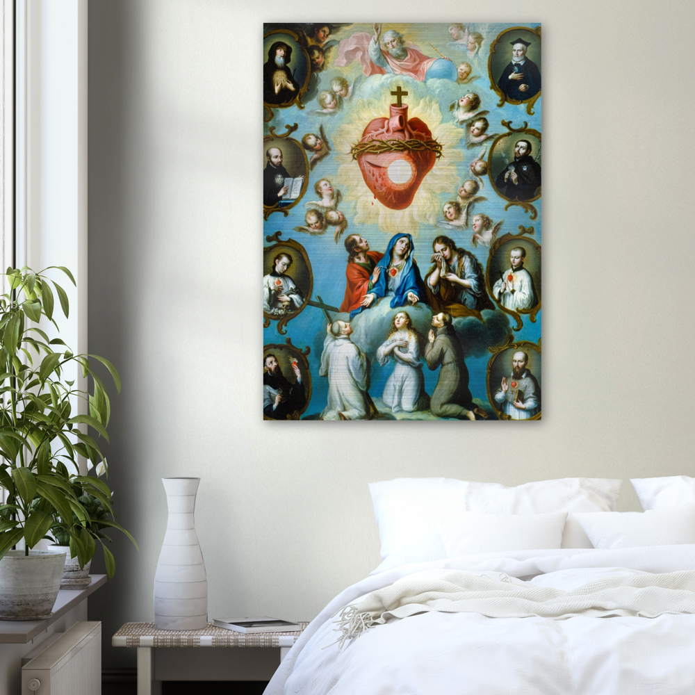 The Heart of Jesus Brushed Aluminum Print