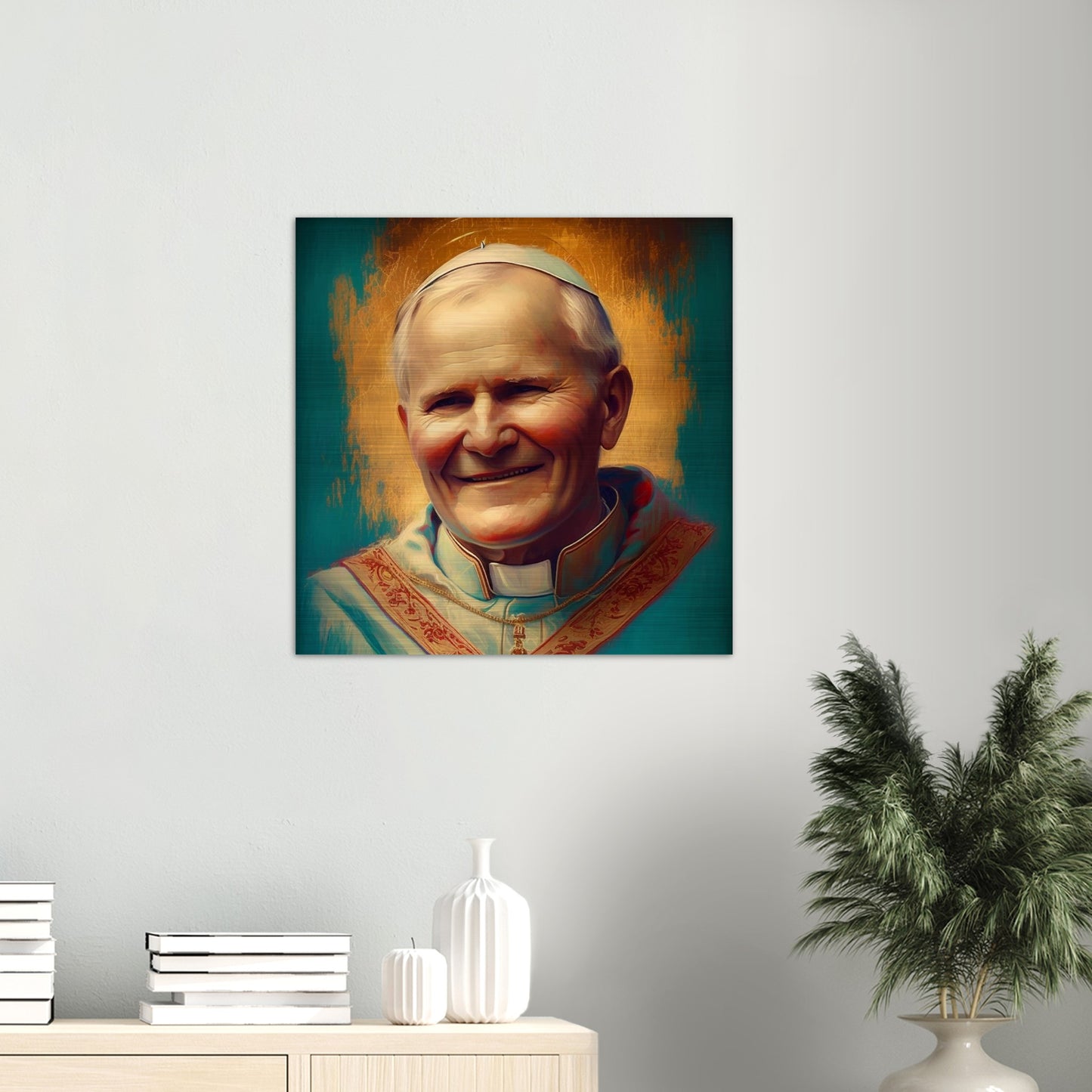 Prayer to St. John Paul II ✠ Brushed Aluminum Icon
