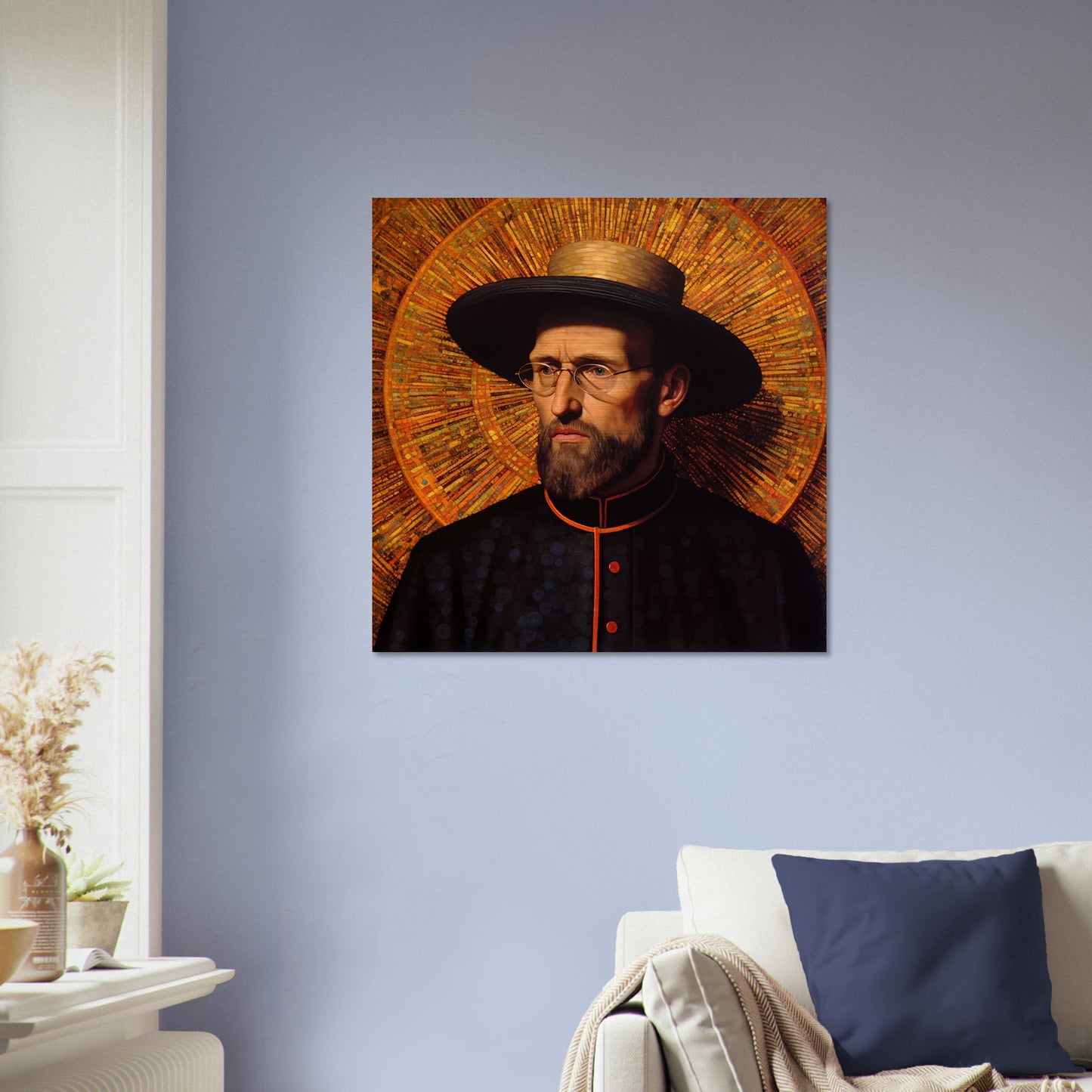 Saint Father Damien Pray for Hawaii Icon Brushed Aluminum