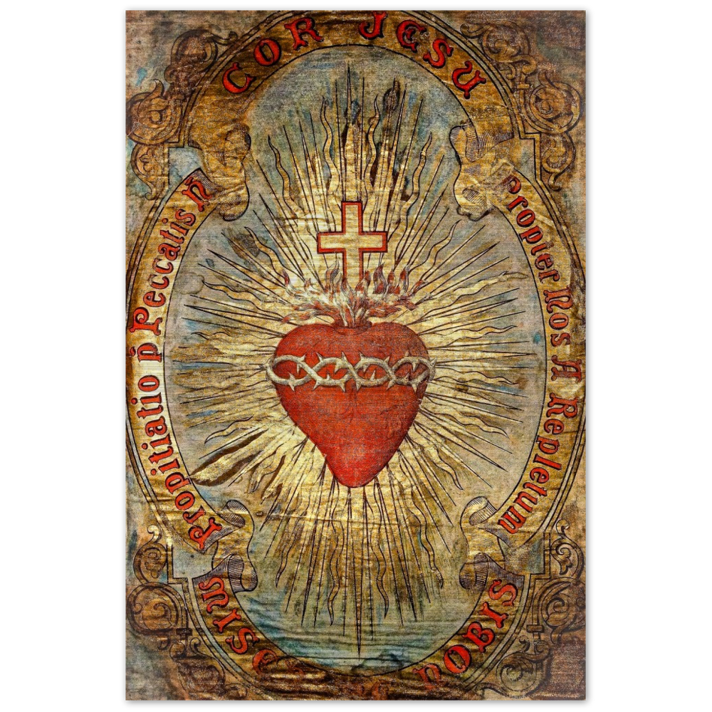 Devotion to the Sacred Heart ✠ Brushed #Aluminum #MetallicIcon #AluminumPrint