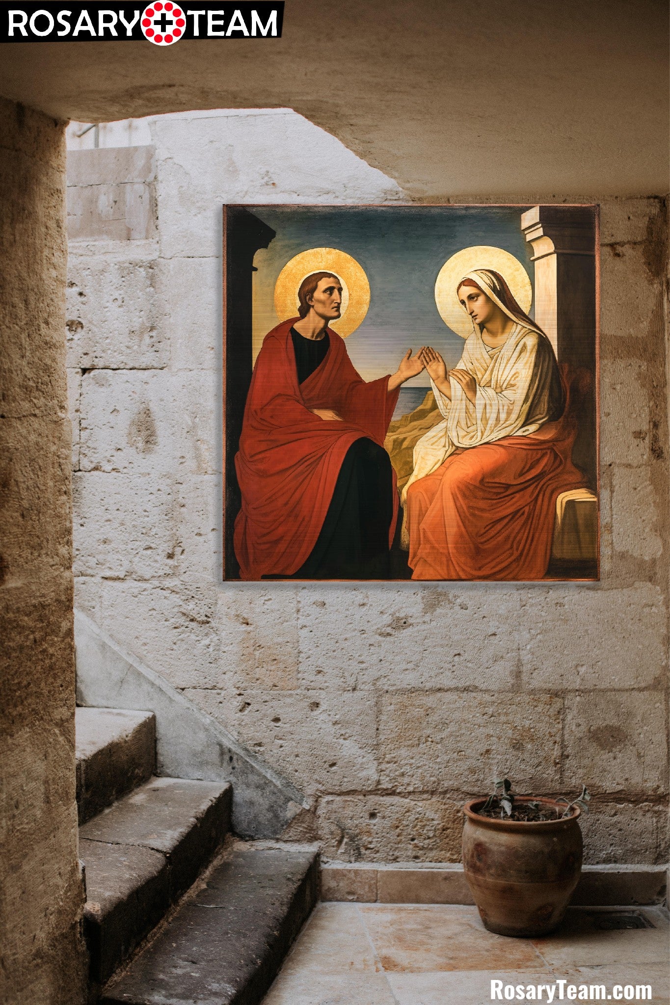 Saint Monica, Mother of St. Augustine Brushed Aluminum Icon