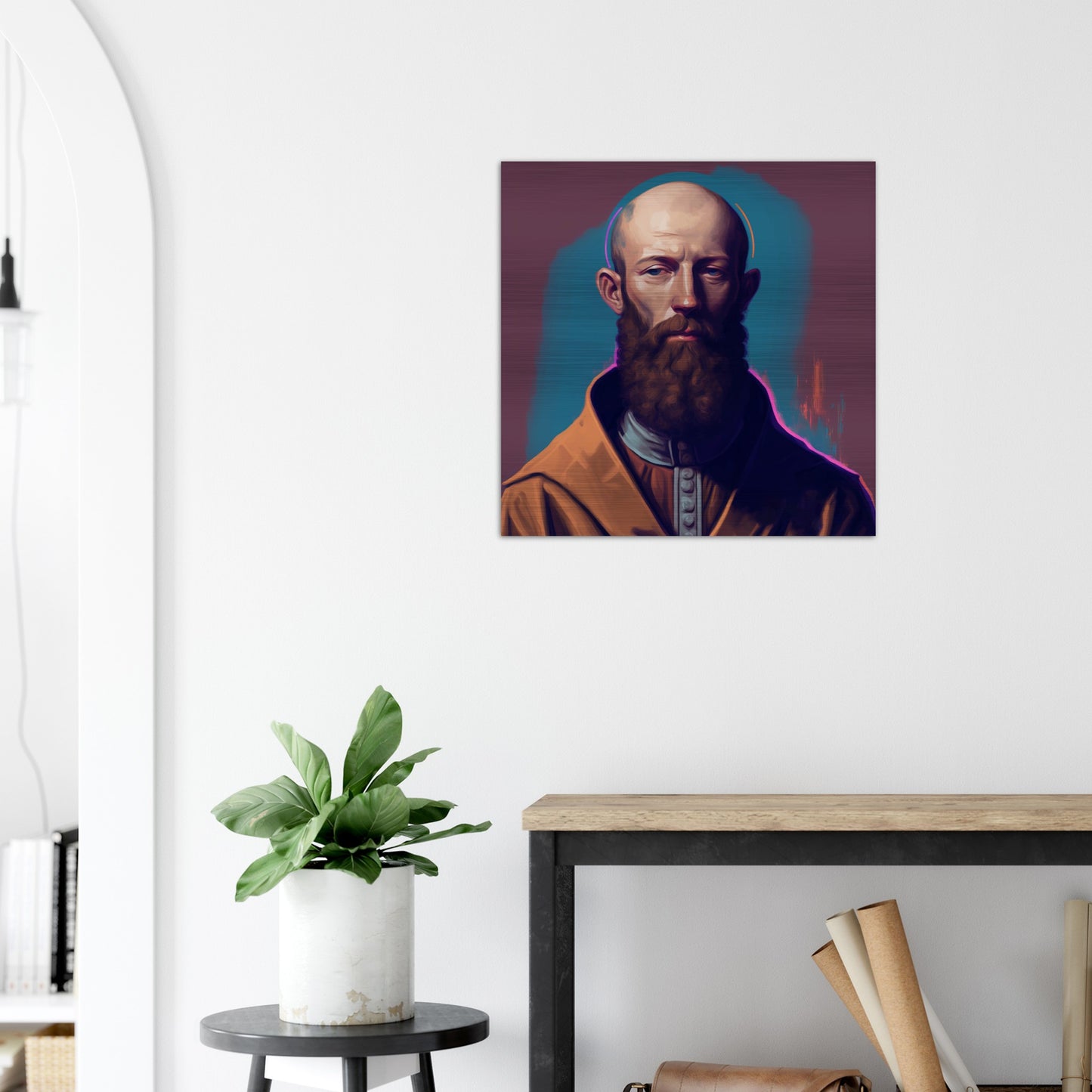 St. Francis de Sales ✠ Brushed Aluminum Icon