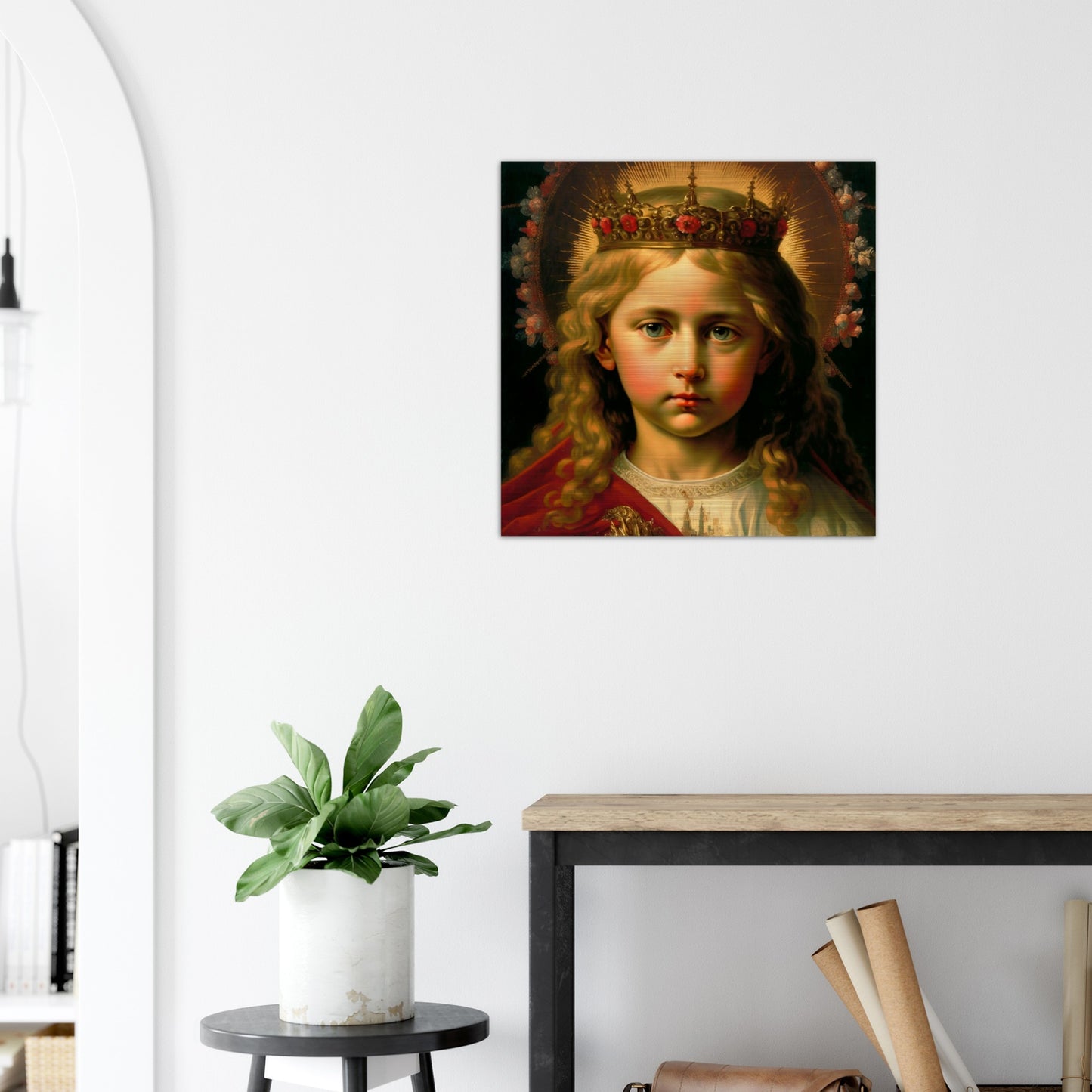 Jesus, treasure of the faithful, have mercy on us ✠ Brushed Aluminum Icon