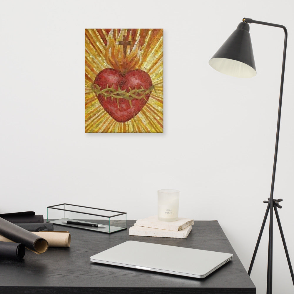 Sacred Heart of Jesus Mosaic Canvas