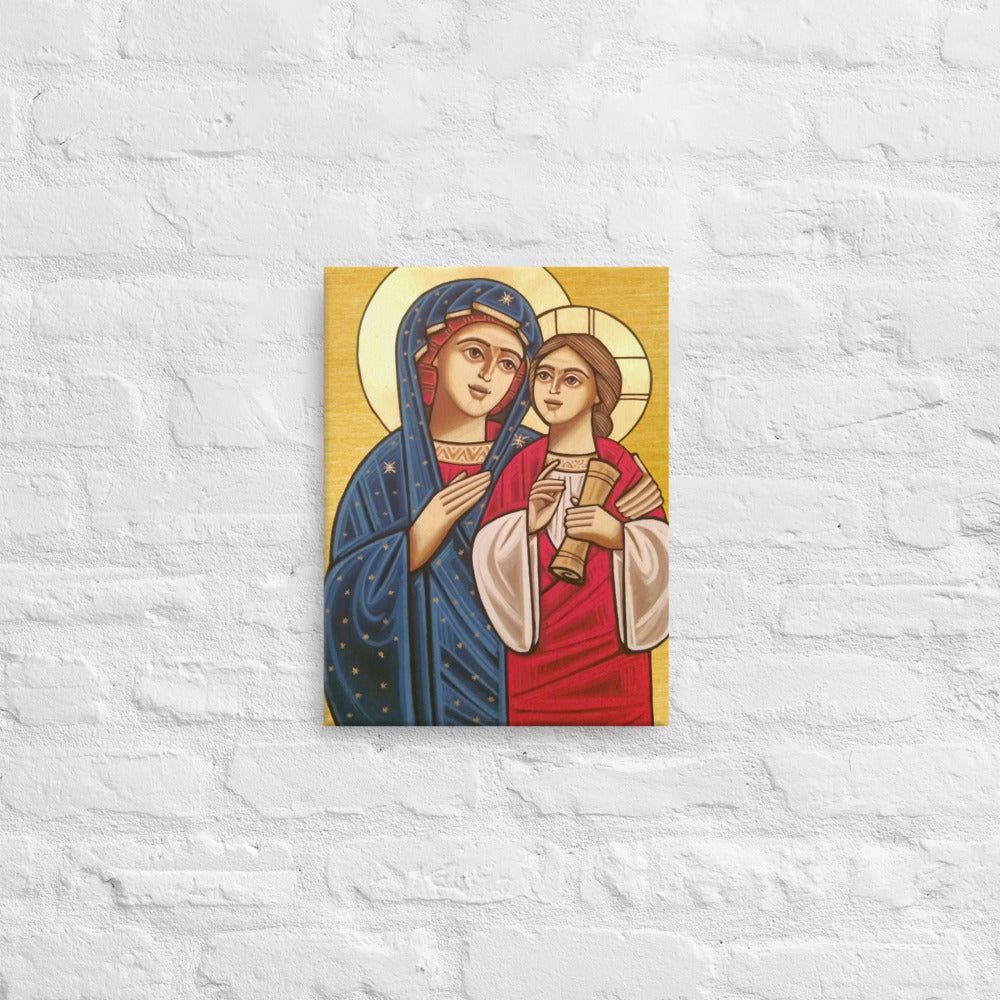 Our Lady and Divine Child - Coptic Icon - Canvas