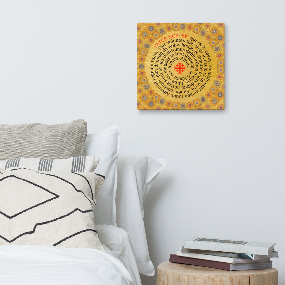 Lord's Prayer in Latin (Pater Noster) Canvas