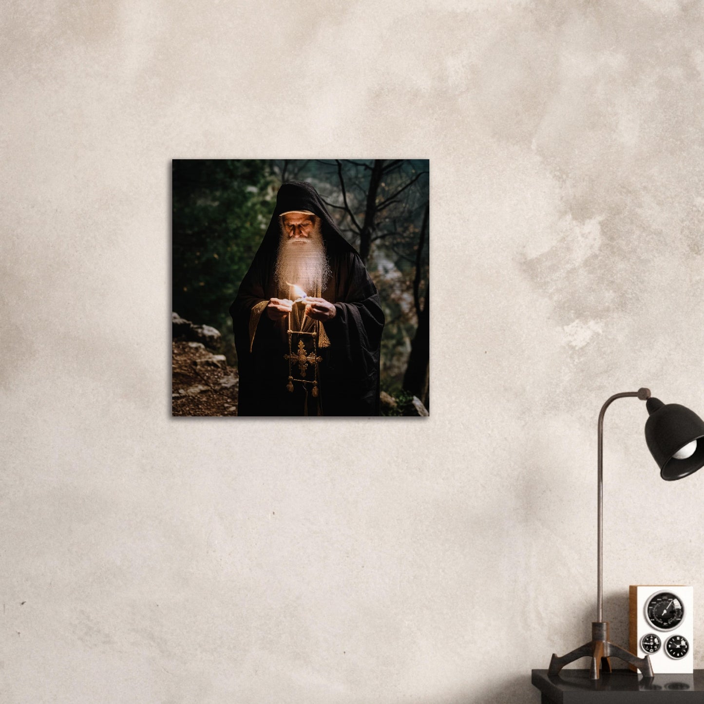St Sharbel's Oil Lamp - Brushed Aluminum Icon