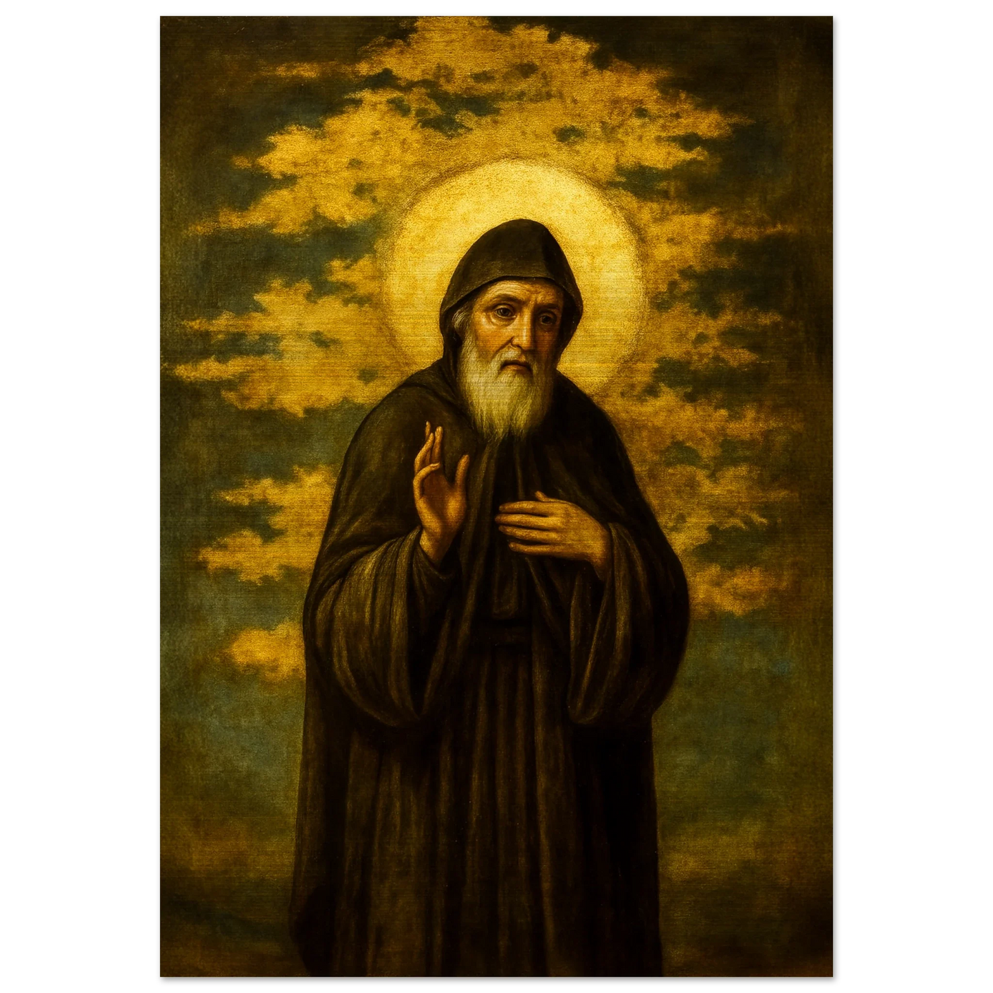 Pearl Print - St Charbel Icon – Modern Religious Wall Art