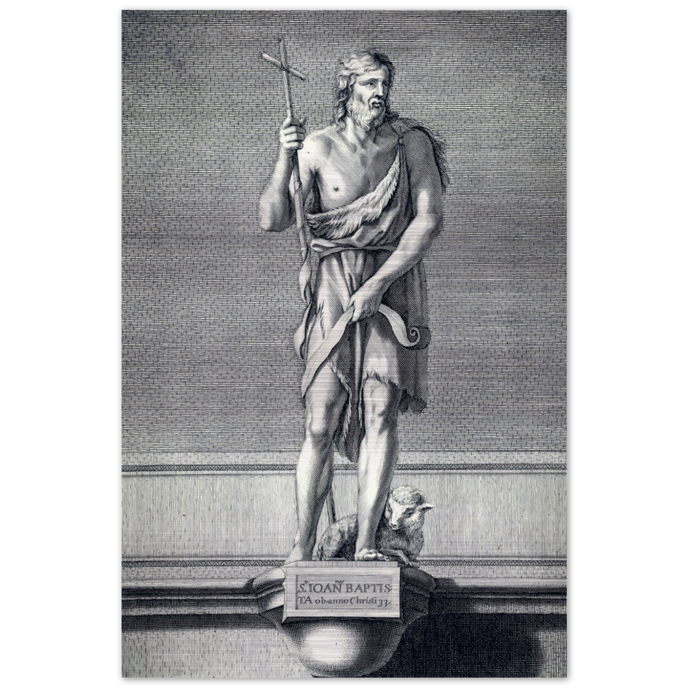 St. John Baptist Engraving ✠ Brushed #Aluminum #MetallicIcon #AluminumPrint