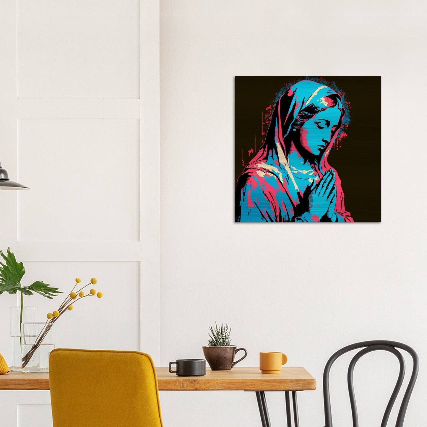 Mary, Mother of the Church ✠ Brushed Aluminum Icon