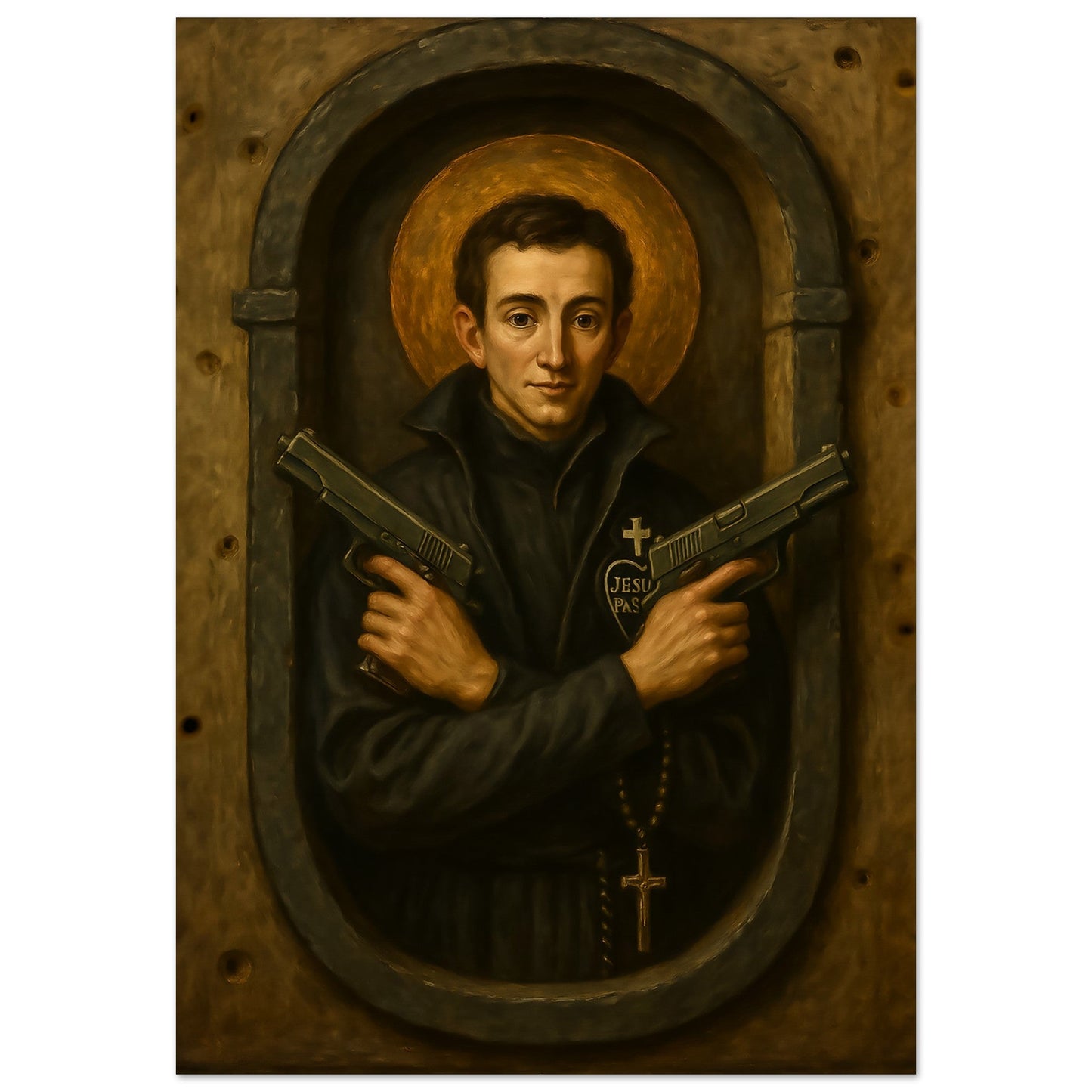 Pearl Print - St. Gabriel Possenti Print – Patron Saint of Handgunners and Self-Defense