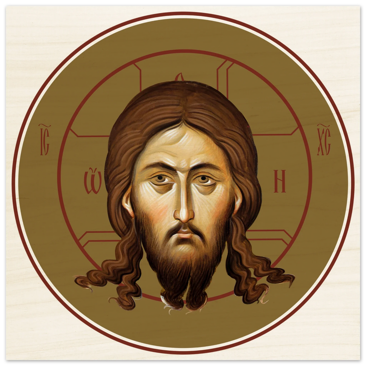 Pearl Print - Christ Pantocrator Icon - Wood- for Iconostasis