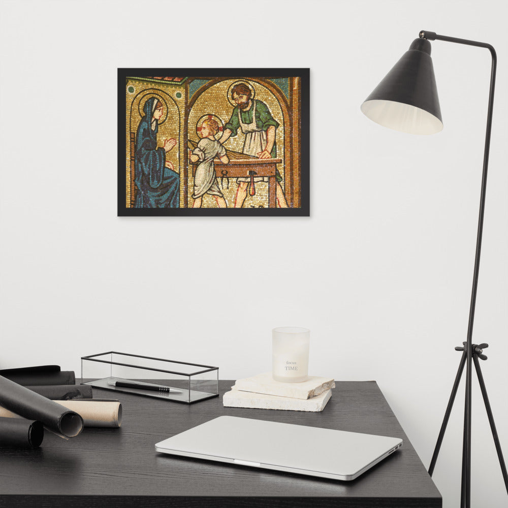 Learning Holiness at the School of Nazareth - Framed matte paper poster
