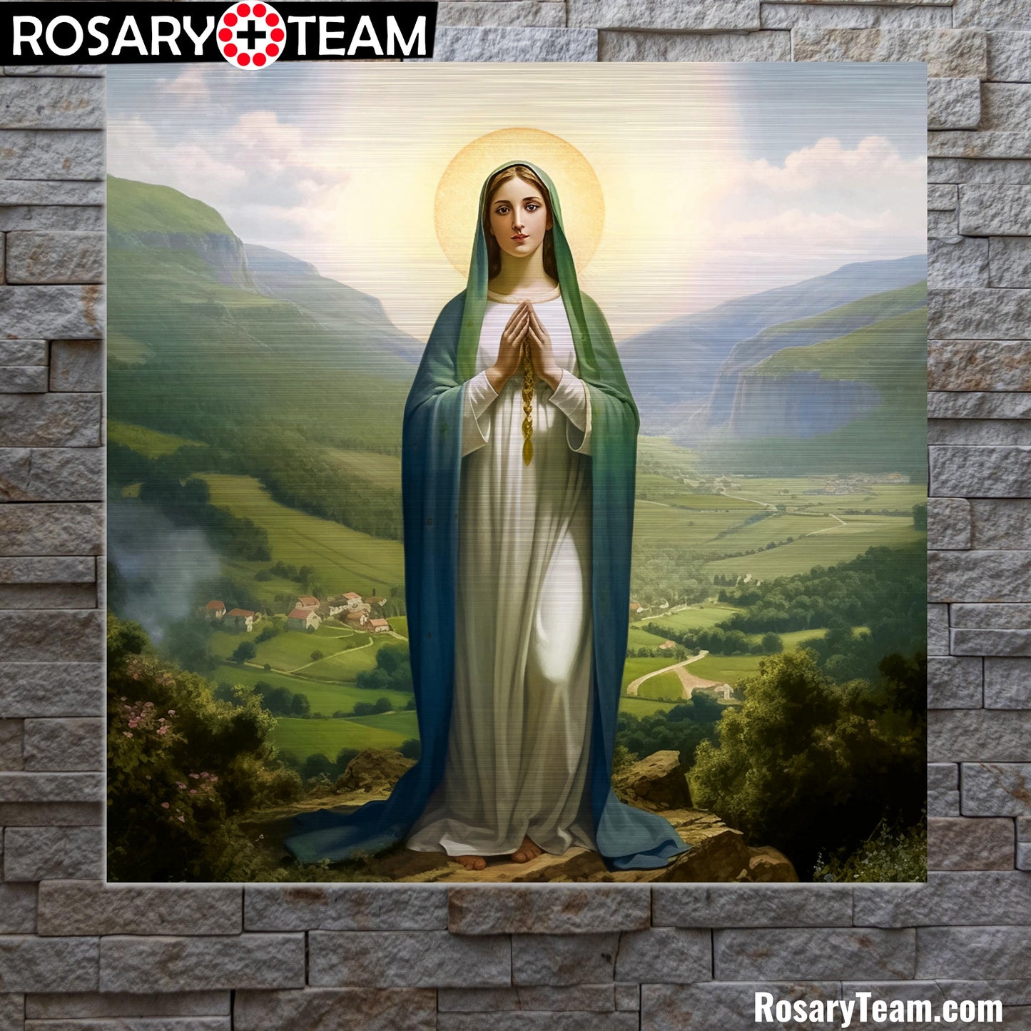 Our Lady Virgin Mary Queen of Garabandal Brushed Aluminum Print