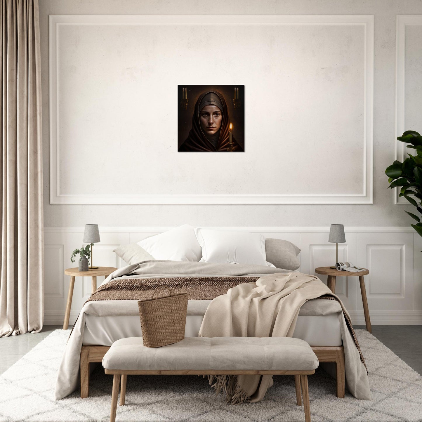 St Rafqa Pietra Choboq Ar-Rayès Brushed Aluminum Icon