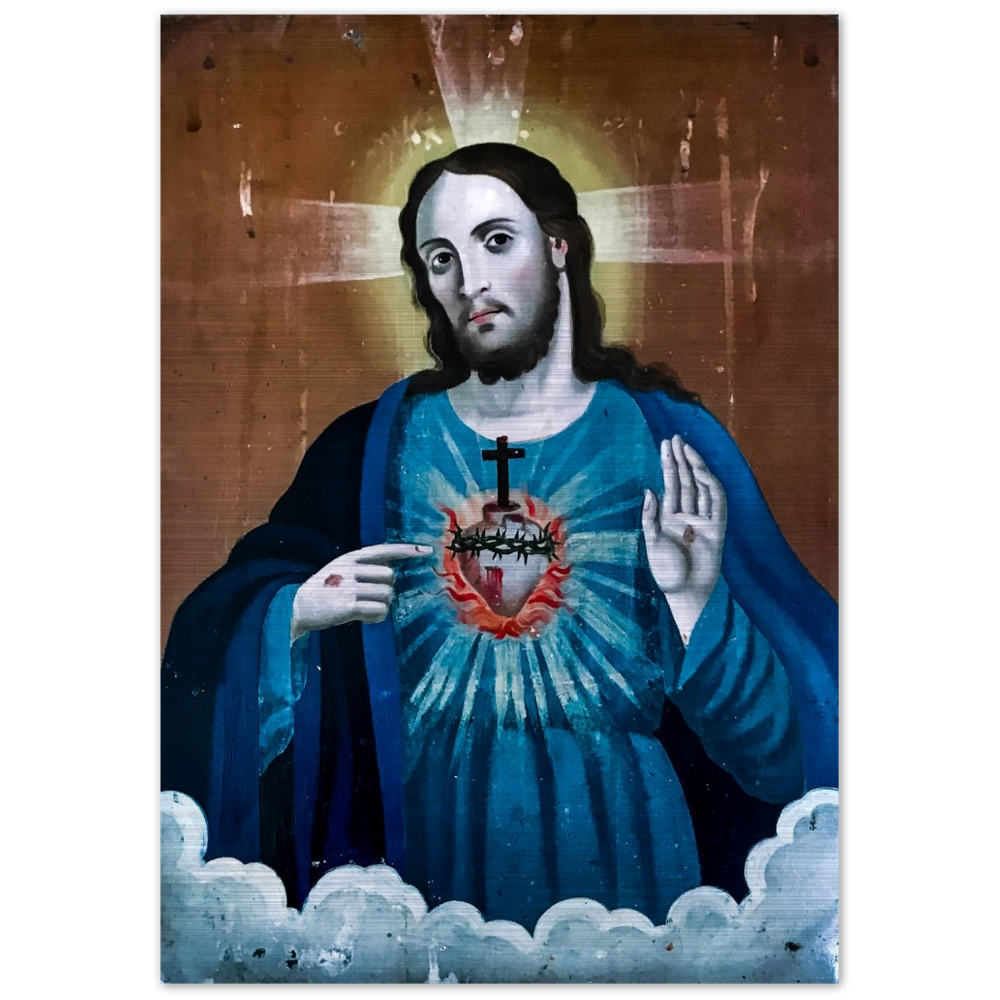 Novena to the Sacred Heart of Jesus ✠ Brushed #Aluminum #MetallicIcon #AluminumPrint
