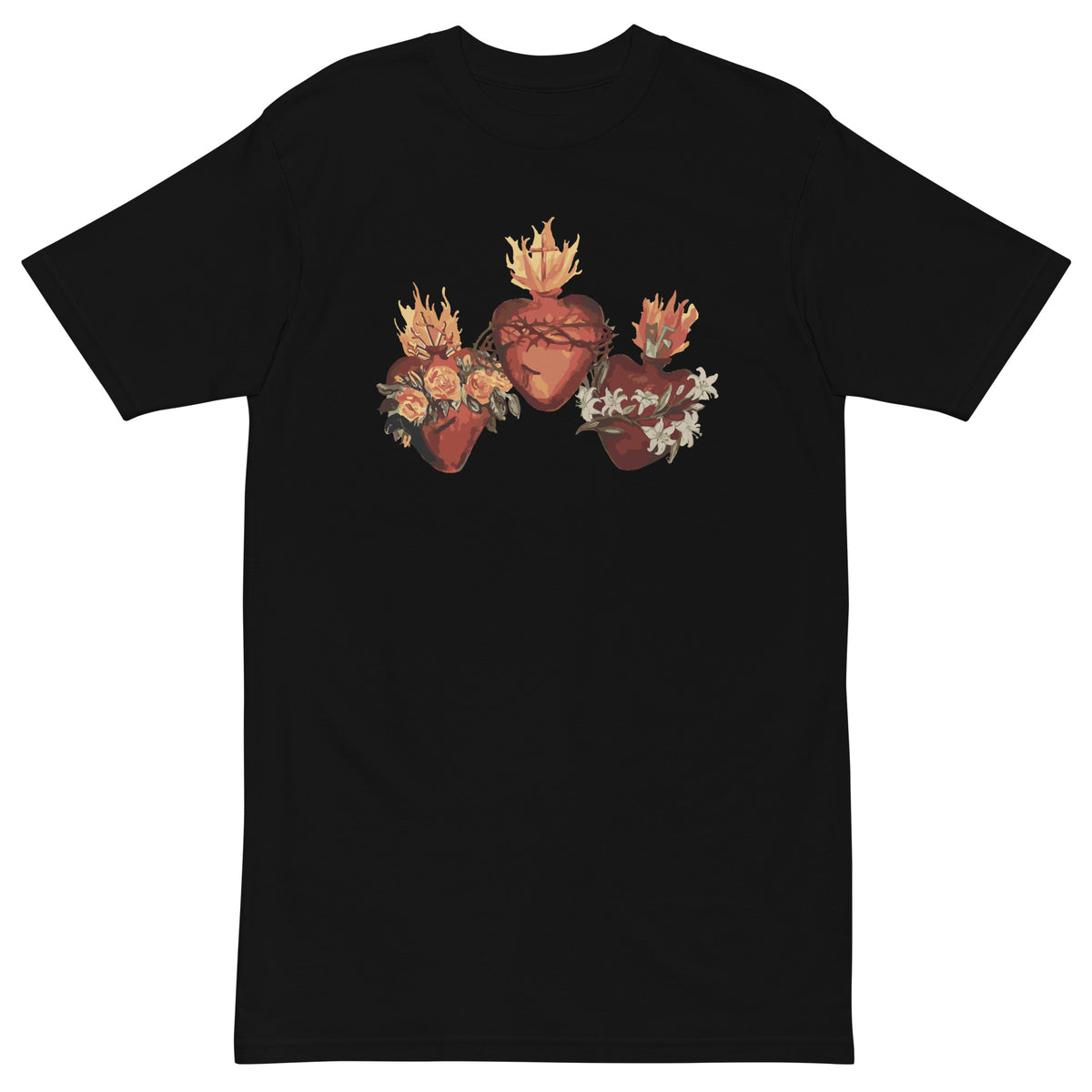 Three Hearts #JMJ premium heavyweight tee