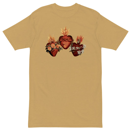 Three Hearts #JMJ premium heavyweight tee