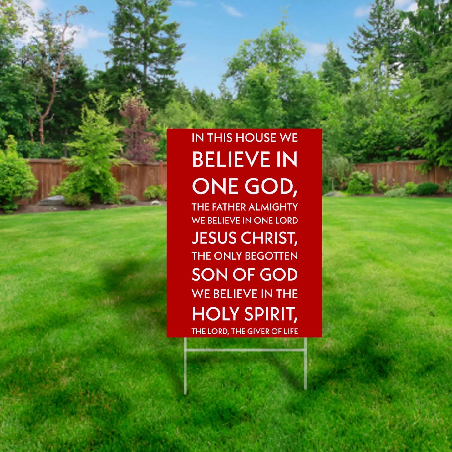 Apostles’ Creed Yard Sign + 4mm Corrugated plastic yard signs 18x24 inches