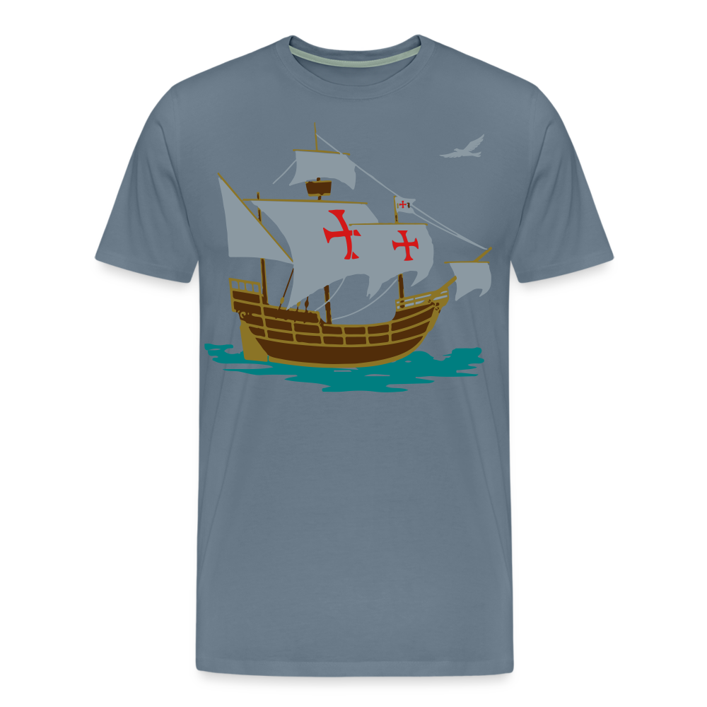 La Santa María de la Inmaculada Concepción Ship Premium T-Shirt - steel blue