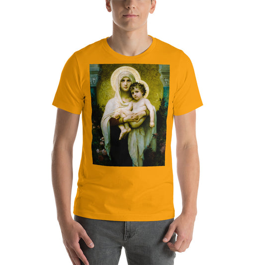 The Madonna of the Roses (Bouguereau) Short-Sleeve Unisex T-Shirt