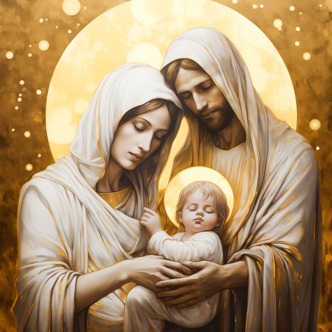 Pearl Print - Holy Family JMJ Icon