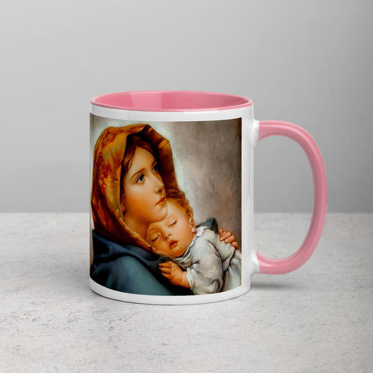 Madonna of the Streets (Roberto Ferruzzi) Mug with Color Inside
