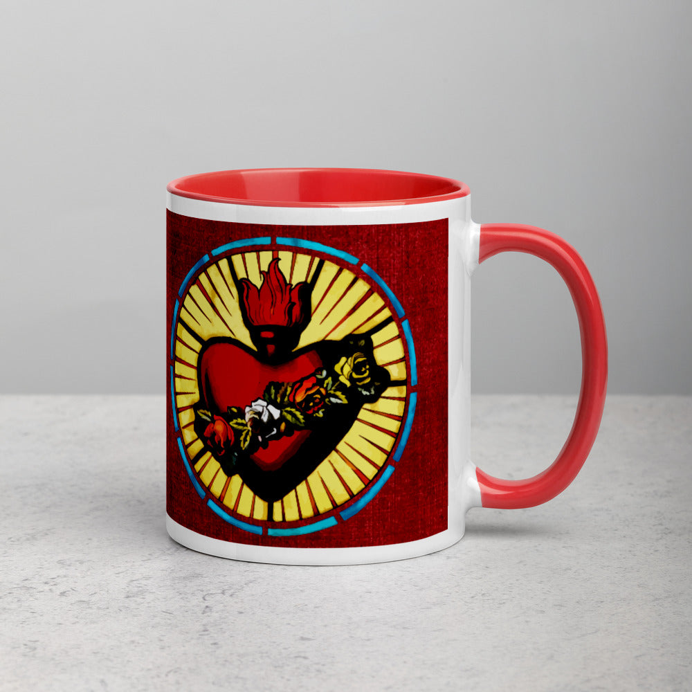 Immaculate Heart of Mary Mug with Color Inside