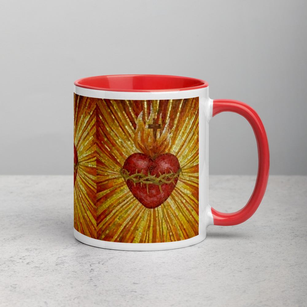 Sacred Heart Mug with Color Inside