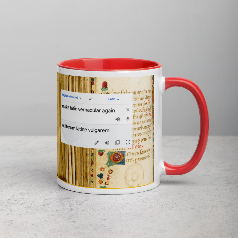 make Latin vernacular again - Mug with Color Inside