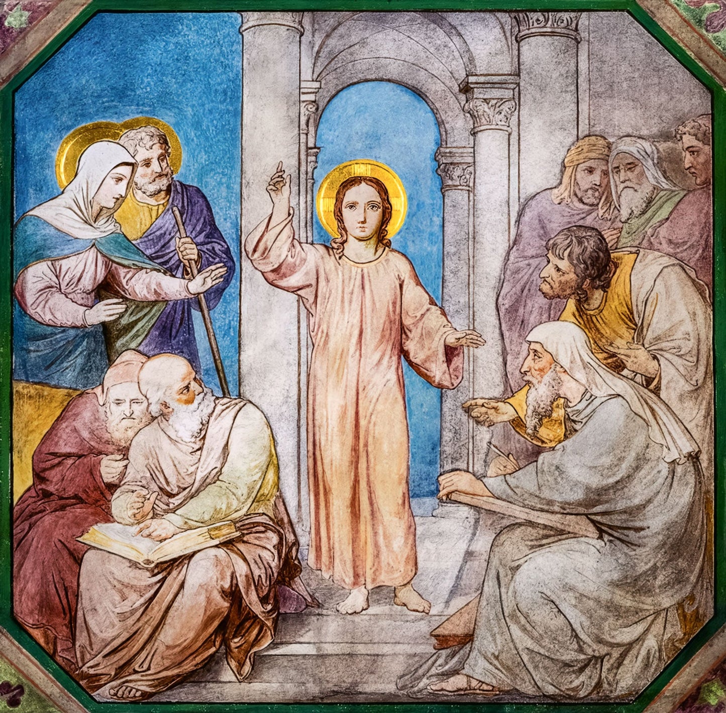 Pearl Print - Finding Jesus in the Temple Icon Icon