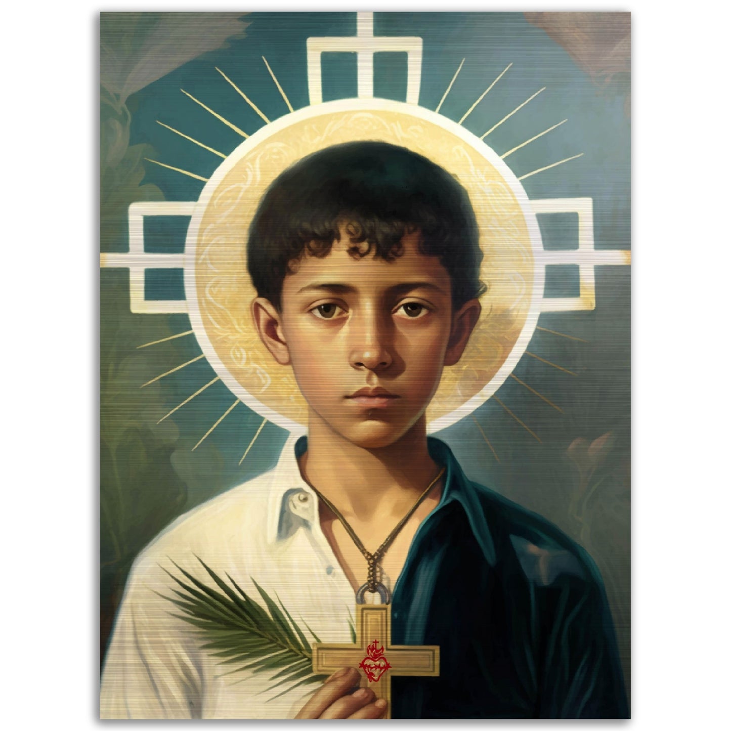 Saint José Sánchez del Río, Martyr ✠ Brushed Aluminum Icon