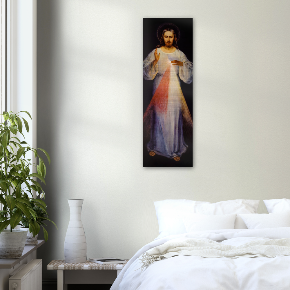 Jesus Christ as the Divine Mercy by Eugeniusz Kazimirowski - Brushed Aluminum Print